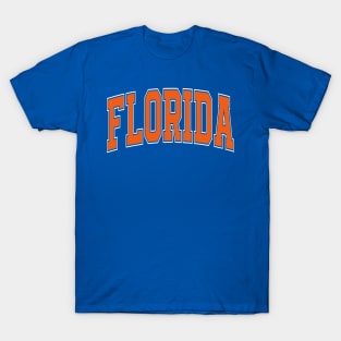 Florida - college university font letters text word basketball baseball softball volleyball hockey football lover fan player christmas birthday gift for men women kids mothers fathers day dad mom vintage retro T-Shirt